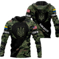 Fitspi Wholesale Camo Ukraine  American Ukrainian Flag All Over Printed Unisex Hoodie Pullover Sweatshirt
