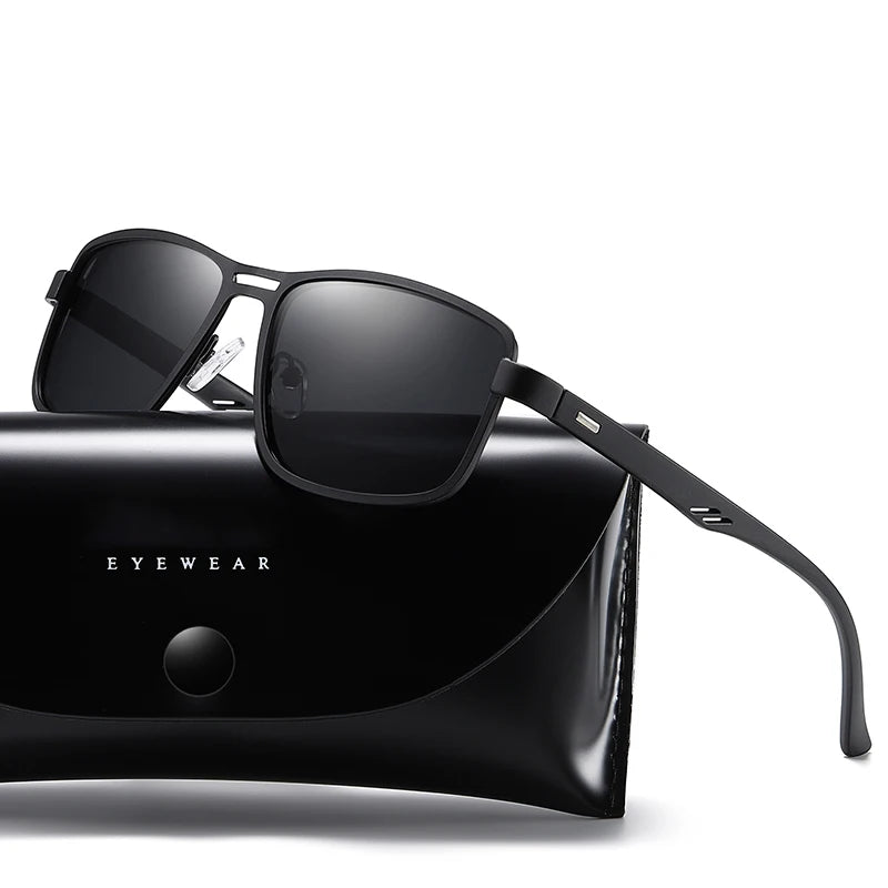 Men Aluminum Magnesium Top Quality Metal Frame Sunglasses Luxury Polarized Night Vision Sun Glasses