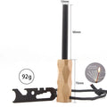 Bushcraft Emergency Survival Paracord Ferro Rod Striker Wooden Handle Fire Starter