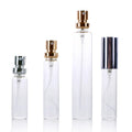 Manufacturers Wholesale 33ml Crimp Neck Cylinder Round Shape Glass Perfume Tester Bottle with Aluminum Spray Cap