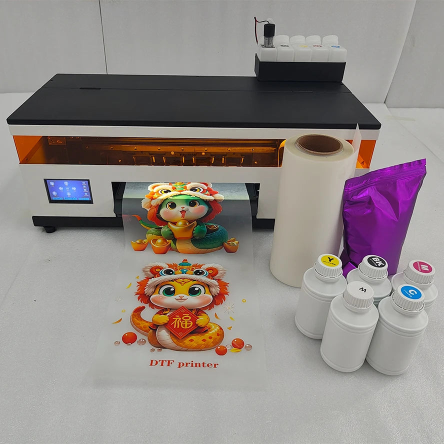 2024 Pink Digital A3 Dtf Printer Xp600 Pet Film 13 Heat Press Machines T Shirt and Cup Printing Machine for T-Shirt and Printer