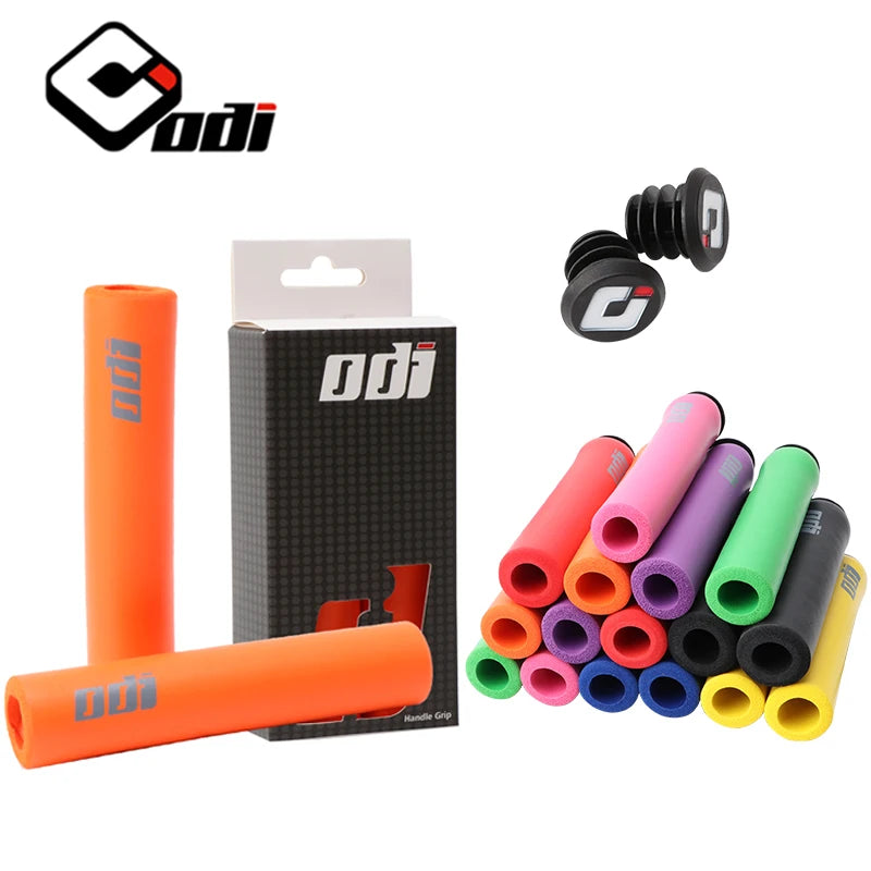 ODI 2pcs Soft Silicone 22.2mm Bicycle Handle Grip Cover for Mountain Bike Road Bike Folding Bike Accessories