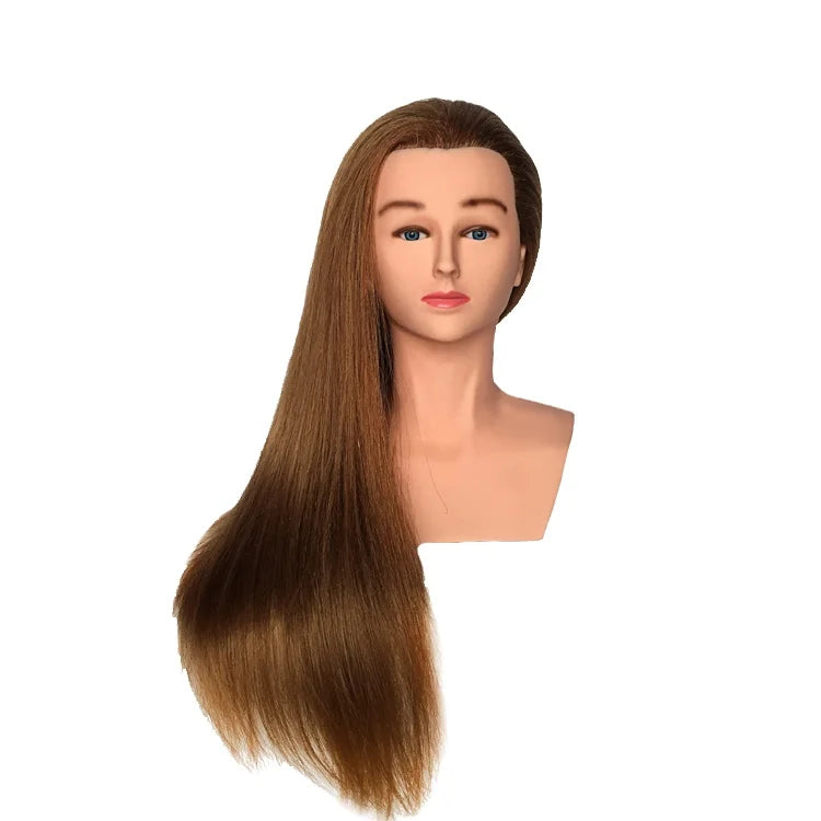 Cosmetology Mannequins Mixed Human Hair Training Head Mannequin of Natural Animal  Hair Mannequin Training Head