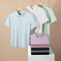 200G Custom Embroidered Solid Anti Pilling Polo Shirt for Men Workwear Breathable Durable Daily Casual
