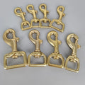 Pure Brass Dog Buckle Hook Clasp Fastener Clips Connector Keyrings 8 D O Rings Slider Leatherware Bag DIY Accessories