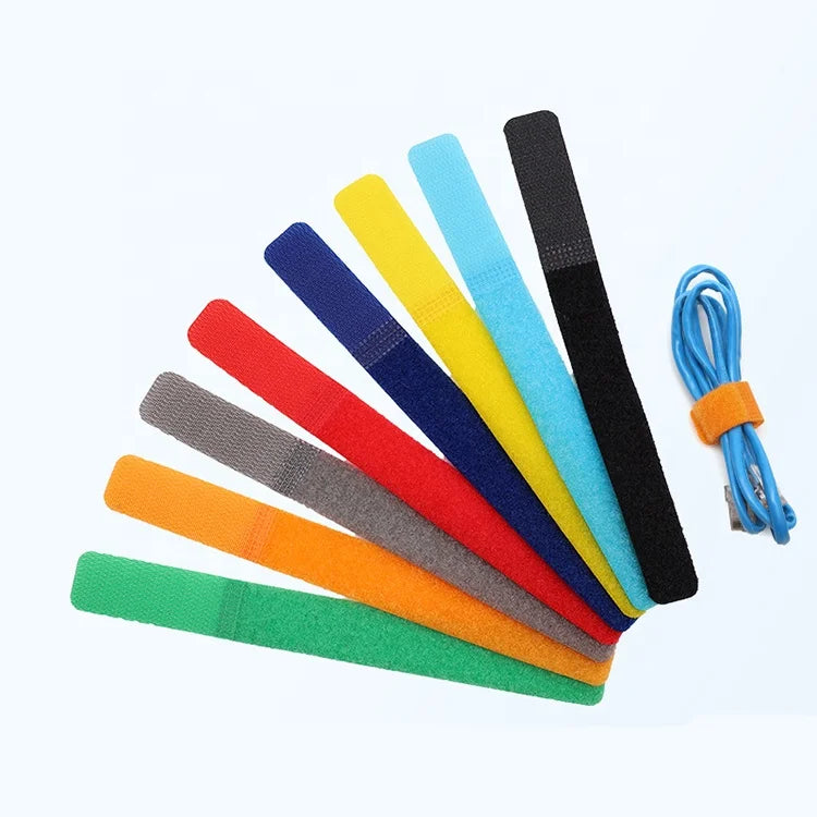 Reusable Custom Printed Logo Self-Adhesive Single-Sided Adhesive Heat Resistant Eco-Friendly Recyclable Cable Tie Hook Loop