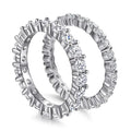 Fine Jewelry Women Heart Rings Hollow Design Rhodium Plated 925 Sterling Silver Wedding Engagement Ring