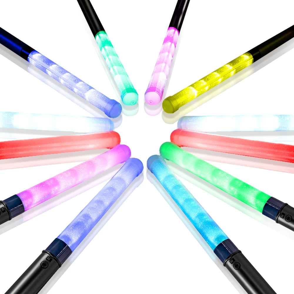 Multicolor Changeable Led Glow Baton Rf Remote Controlled Eco-Friendly Plastic Light Sticks Romance Style Top Selling Products