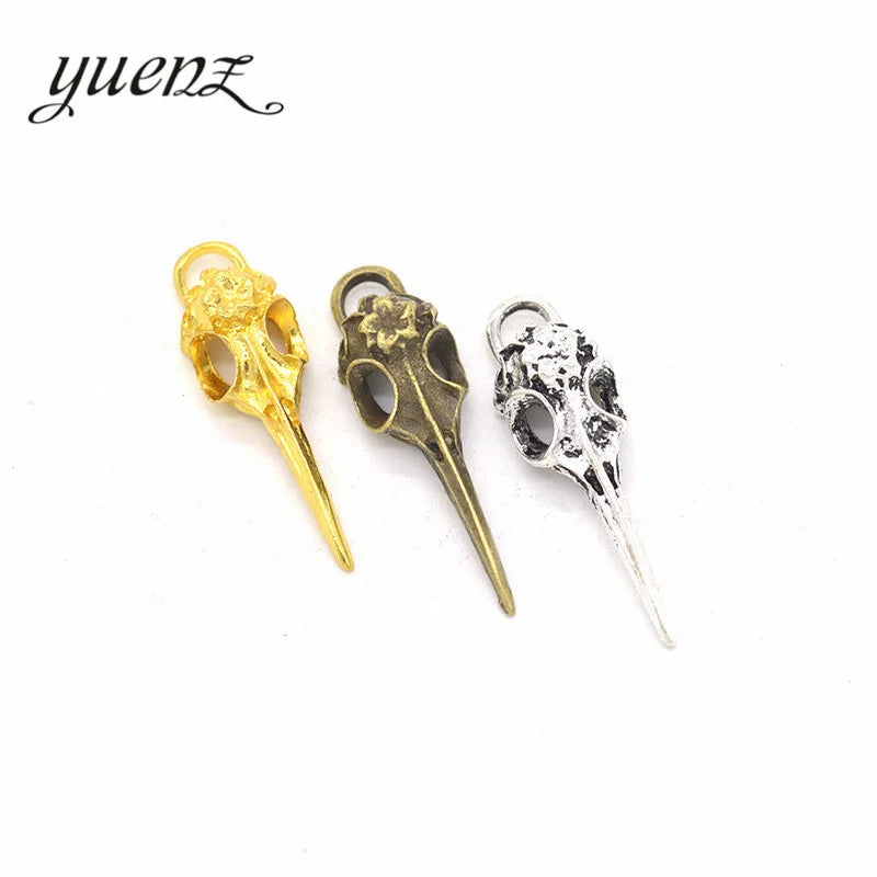 YuenZ 3 Colour Antique Silver Color Animal Bird Head Charm Fit for Bracelets Necklace DIY Metal Jewelry Making 41*12mm D502