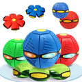 Hot Sale Flying Saucer Ball for Kids Throw Disc Ball Toy Outdoor Deformation Toy Football-disc With 3 Lights