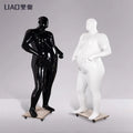 Big Plus Size Fat Man Fiberglass Full-Body Mannequin Male Model Stand for Garments Fashion Display