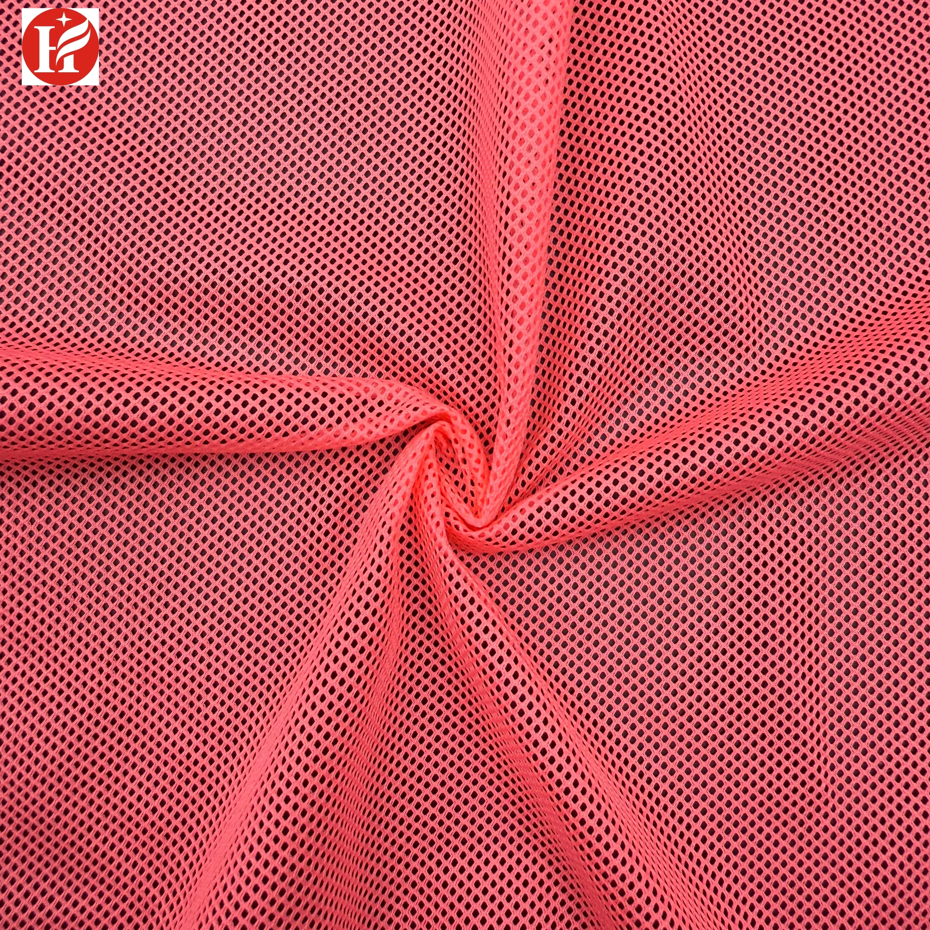 Ready to Ship 100% Polyester Warp Knitting Ribbed Mesh Net Fabric Recycled for School Uniform Lining Garments-Boys and Girls