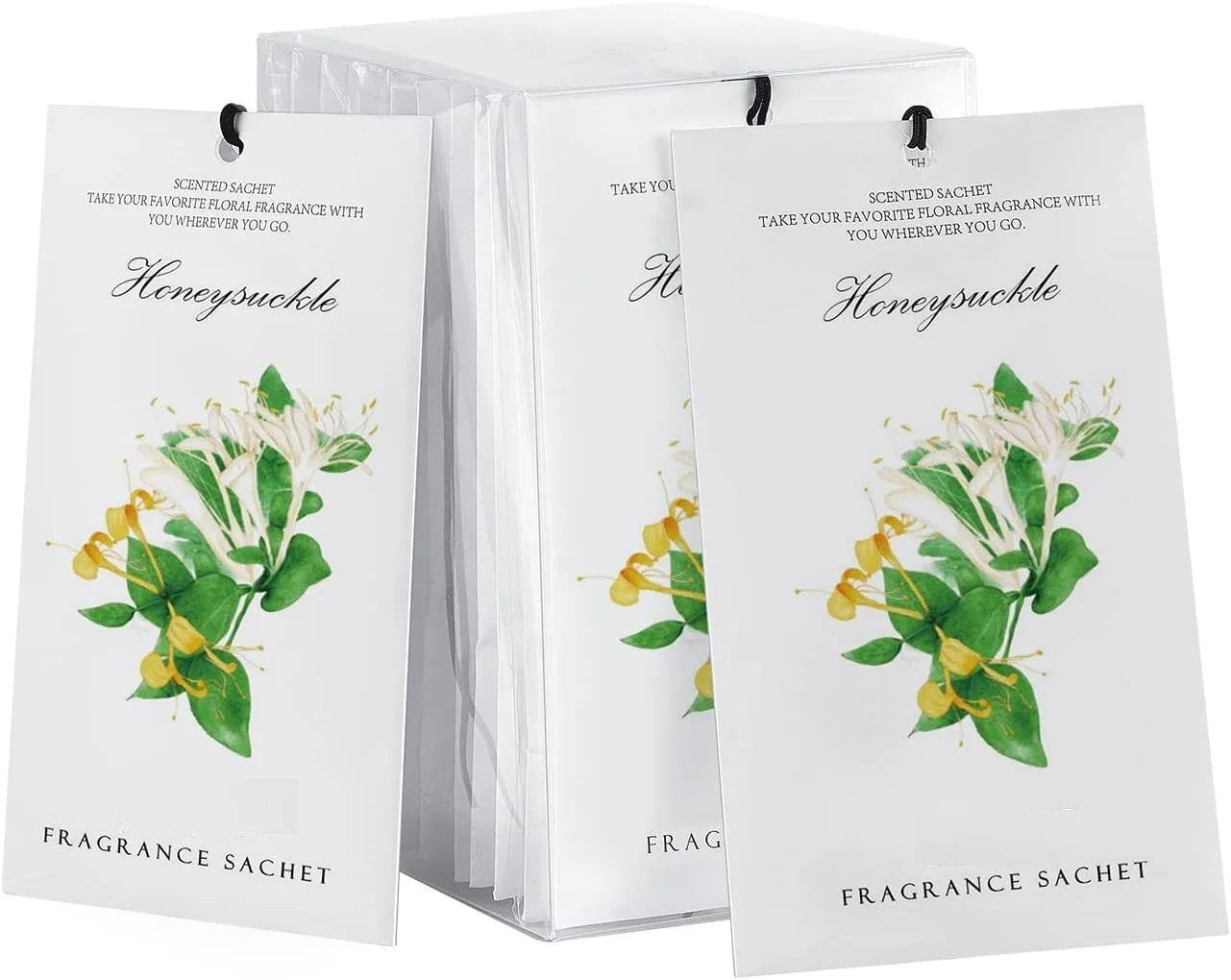 12-Pack Eco-Friendly Honeysuckle Scented Drawer Air Fresheners Long-Lasting Sachets Bags for Closet Deodorization Fresh Scents