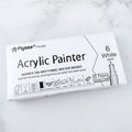 Flysea 6-Pack White Acrylic Paint Pen Permanent Ink Markers for Rock Stone Glass Wood Paper Canvas Easter Egg Painting