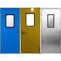 Modular Steel Manual Swing Cleanroom Doors for GMP Laboratory Hermetic and Modern Design for Hotels and Apartments