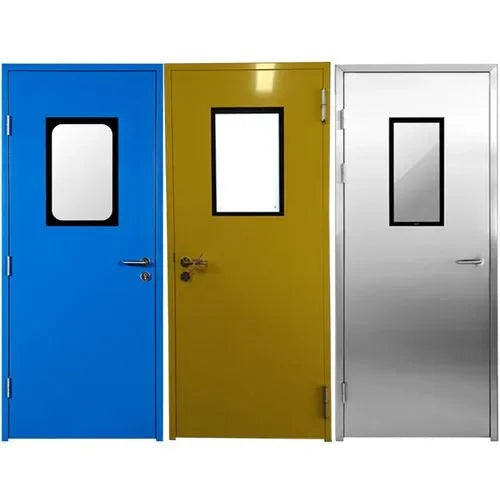 Modular Steel Manual Swing Cleanroom Doors for GMP Laboratory Hermetic and Modern Design for Hotels and Apartments