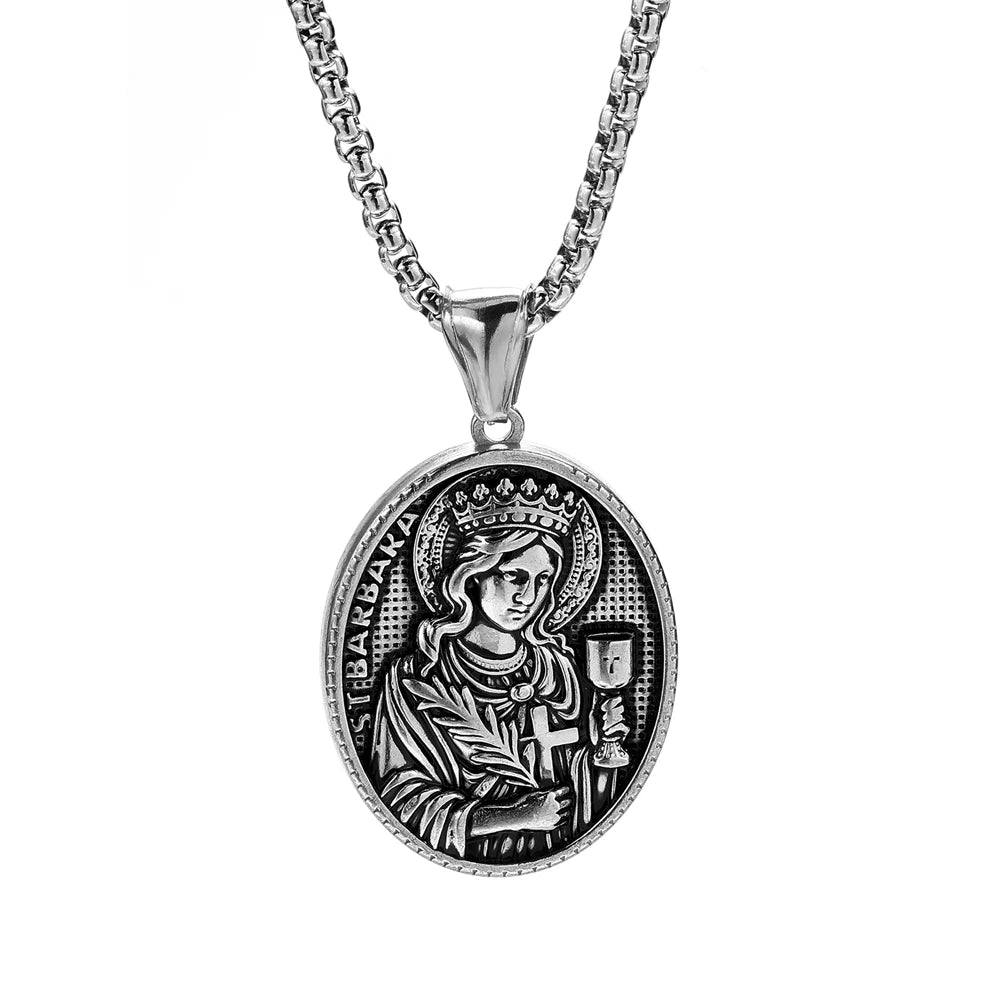 Mans Vintage Silver Jesus avatar Head Portrait Pendant Jewelry Necklaces