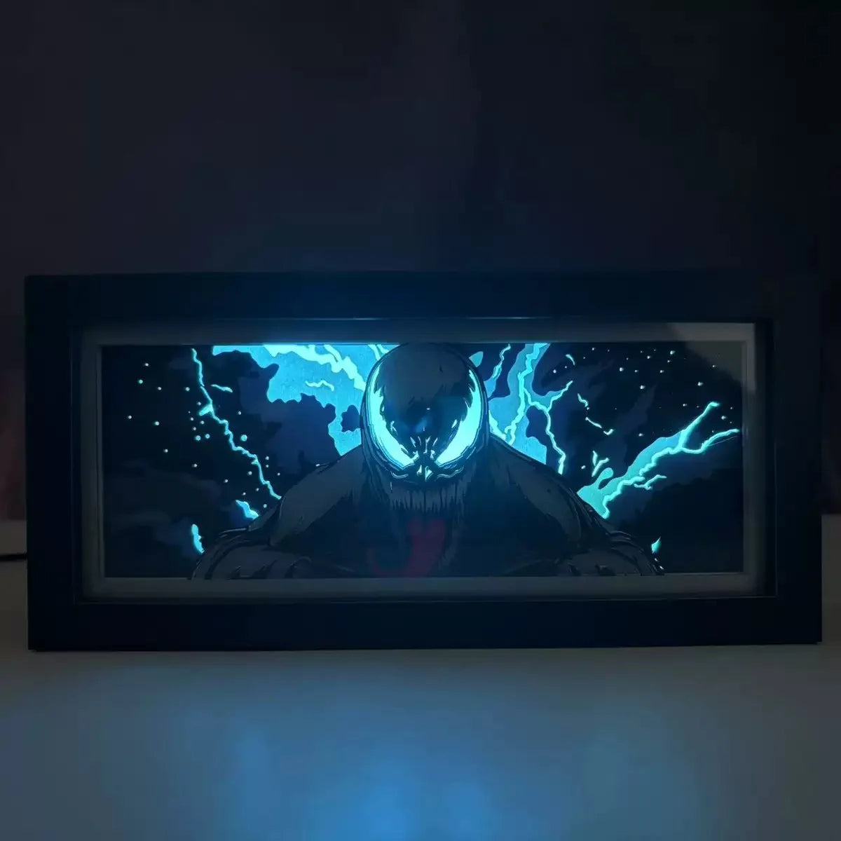 Anime Iron Man 3D LED Light Box Night Light with Paper Material and UV Printing for Tabletop Decoration