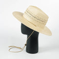 Spring Summer Sombreros Playeros Fashion Ladies Hollow Out Pattern Beach Straw Fedora Hat Wide Brim Panama Outdoor Sun Straw Hat