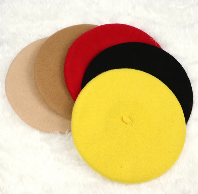 Ladies Imitation Wool Cap Retro Parent Woman Toddler Girls Beret Hat Fashion Hats