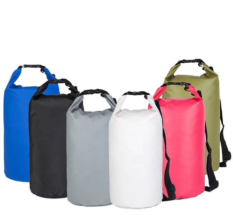 Outdoor Sports 2L 5L 10L 30L 50L 60L 100L New Stylish Roll Top PVC Dry Bags Motocross Waterproof Backpack for Outdoor Travel