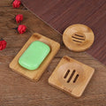 Eco Bamboo Soap Dishes for Bathroom Shower Bar Soap Holder with Self Draining Tray Natural Waterfall Drain Soap Dish Holder