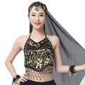 Classical 11 Colors  Hand Embroidery Sequin Bell Tops With Padding  for Dance Performance