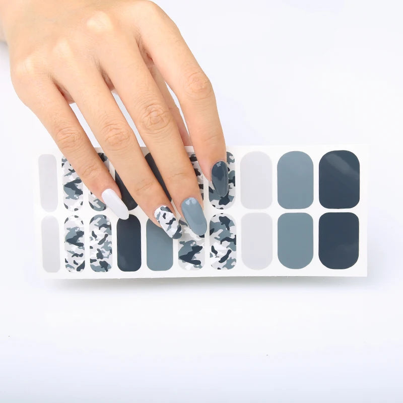 Latest Non-toxic Nail Stickers Popular Wholesale Nail Polish Stickers Custom Nail Wraps