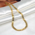 Fashion  Gold Choker Necklaces Waterproof Stainless Steel Fishbone Plane Chain Jewelry for Women