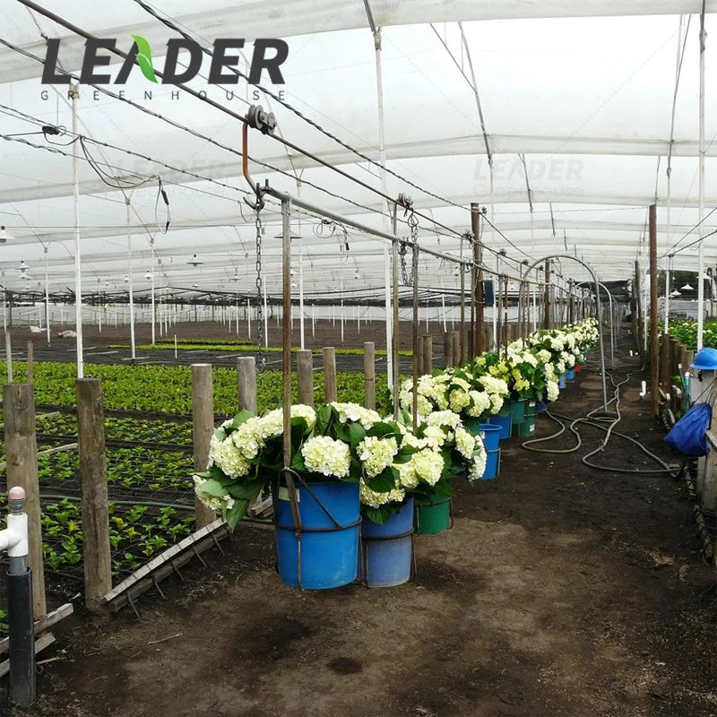 Horticulture Flower Greenhouse Banana Harvest System Cable Wire Galvanized Single Metal Pulley Trolley Hanger Hanging Roller