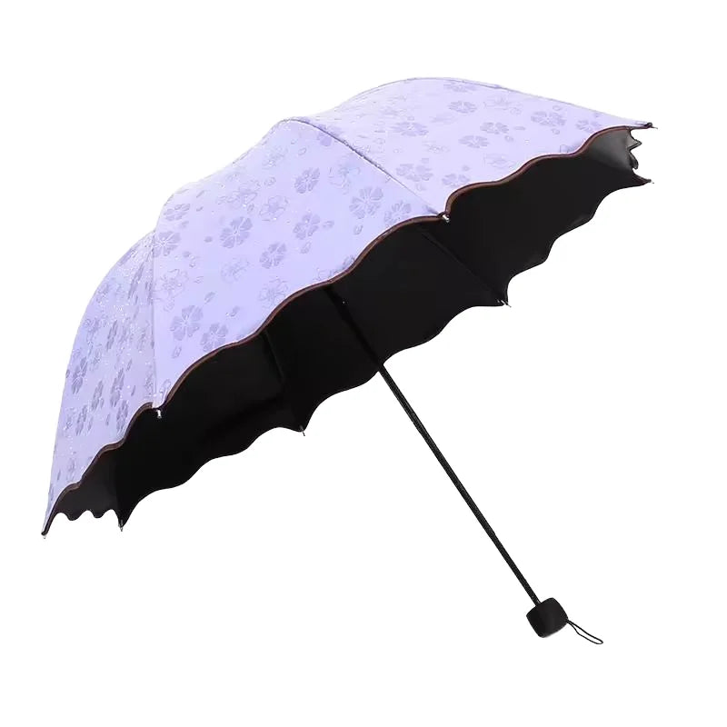 Hot Selling Pg Full Blackout Cute and Fancy Umbrellas Cute Pocket 5 Folding Uv Handheld Umbrella