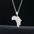 Popular Shining  Iced Out Jewelry 925 Sterling Silver Africa Map Jewelry VVS Moissanite Pendant
