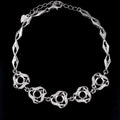 Sterling Silver 5*5mm Semi Mount Bracelet Empty Support Blank Claws Setting S925 Base Holder Without Center Stone Inlay for DIY