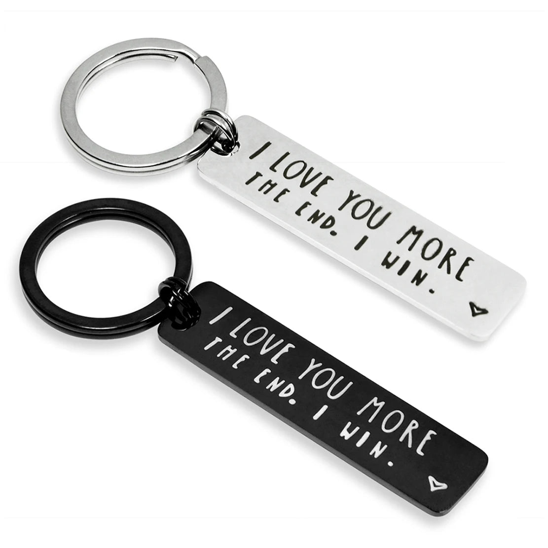 Spot Wholesale Valentine's Day Keyring Gift I Love You More the End I Win Lover Keychains
