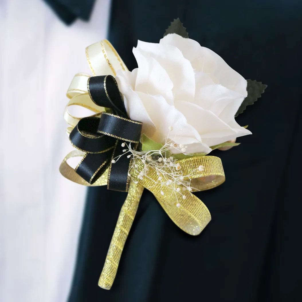 Morili  Wedding Bridegroom Bridal Corsage Wedding Banquet Simulation Lapel Flower Dance Girls' Wrist Flower MSC008