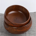 Polished Eco-Friendly Wooden Chinese Round Soup Bowl