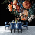 Retro Floral Creative Theme Bedroom Living Room Background Wall Wall Decoration Seamless Wall Cloth Mural Wallpaper