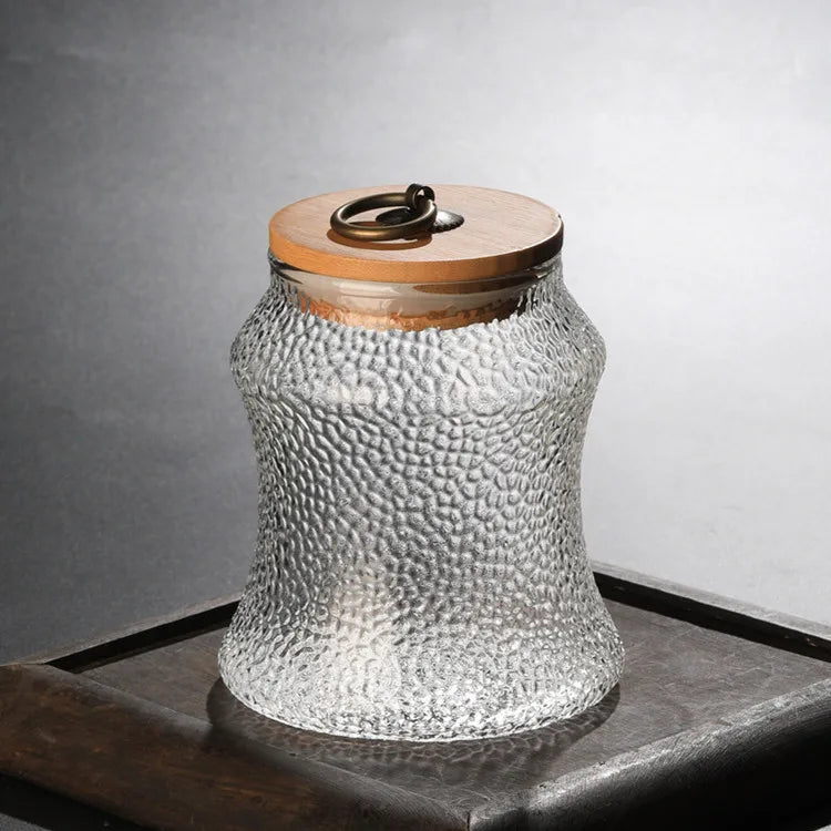 Wholesale Products Kitchen Accessories Food Containers BPA Free Clear Unique Shape Hammer High Borosilicate Glass Jar With Lid