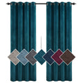 Wholesale Luxury European Style Window Curtain Velvet Curtains Soundproof Soft Fabric Valance Curtains High Shading Flame