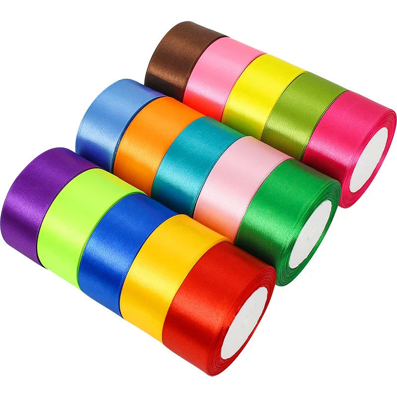 25 Yards 4cm Widths 22 Meters Polyester Satin Ribbon Roll Wholesale Best Price Satin Ribbon for Flower Packing and Decoration MegaBDM