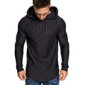 2022 New Men's Hooded Sweater with Long Sleeves Wholesale Woven Solid Pattern Hoodies for Spring