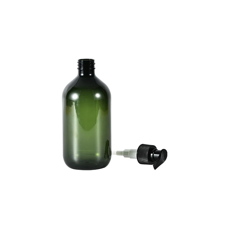 Skin Care Packaging PET Plastic Pump Sprayer Bottles Screen Printing Green Hair Shampoo Conditioner 250ml/500ml/1000ml ISO9000