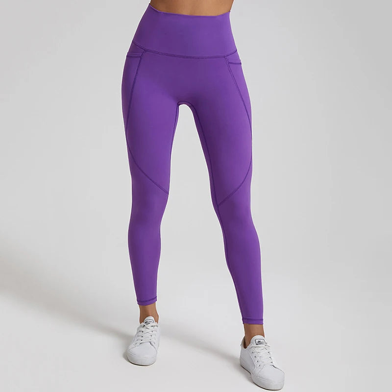 High Waist Tummy Control Leggings Scrunch Women Push up Sports Butt Lift Tight Fitness Solid Color Gym Yoga Leggings