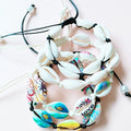 Summer Beach Boho Natural Genuine Cowrie Shell Beads Beaded Charms Bracelets Cord Woven Handmade Jewelry