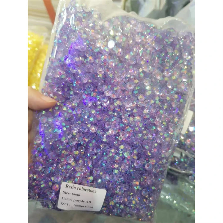 Wholesale Fancy Colorful Jelly AB Resin Rhinestone for Nail Car Shoes Cosmetics Accessories