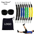 Hot Sale Leg Training Adjustable Ankle Straps Wrist Band Natural Latex/Nylon 10-40lb Resistance for Workout Fitness Accessories