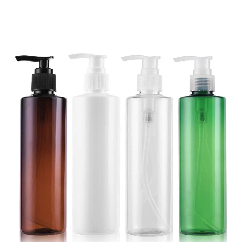 100ml/200ml/300ml Custom Color PET Pump Sprayer Bottle Screen Printing Flip Top Cap for Body Lotion Shower Gel Shampoo OEM/ODM