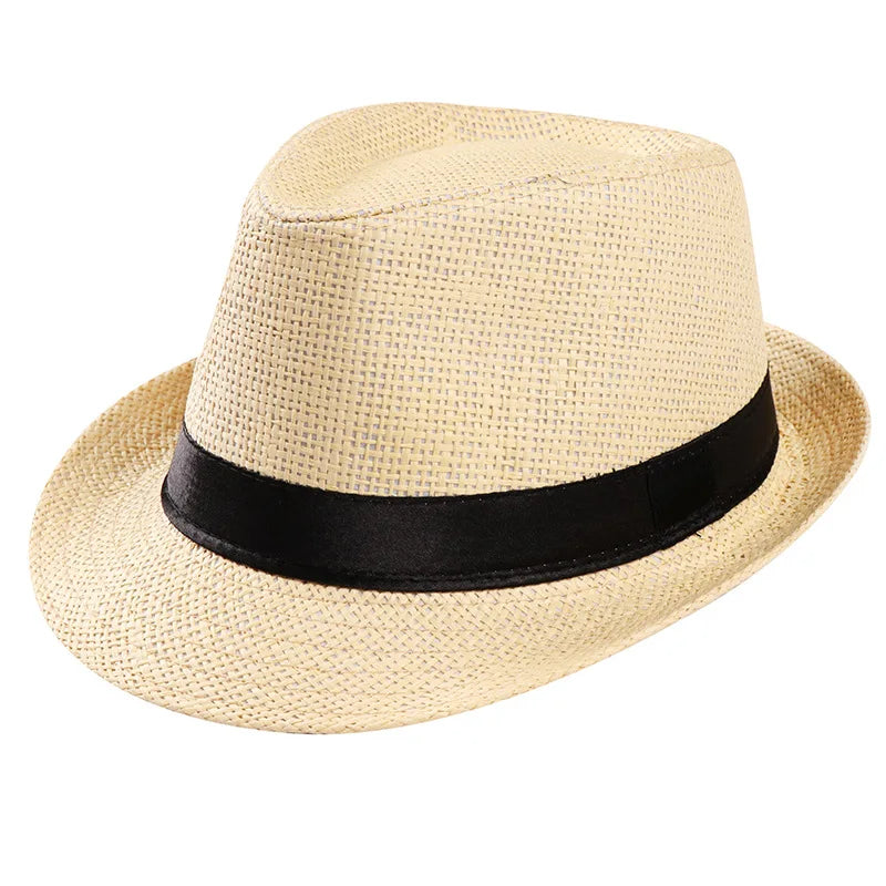 Fashion Custom Fedora Straw Hat Men Women Summer Beach Jazz Hats
