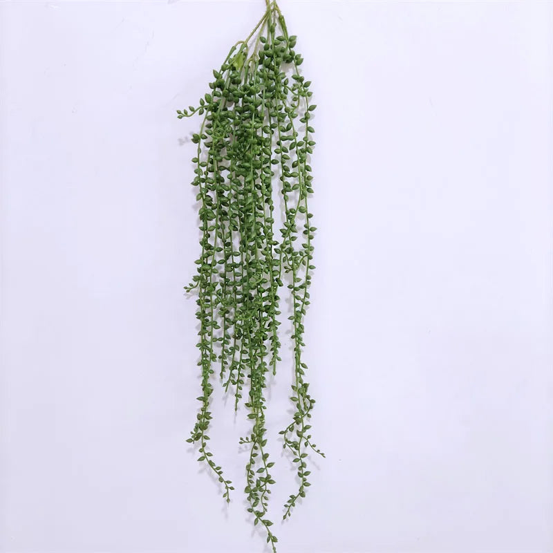 Plastic Artificial Hanging Plants Pea Plant Greenery String of Pearls Plant
