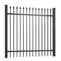 Factory Price Outdoor Picket Fence Panel 2 Rails Galvanized Steel Square Tube Modern Designs Fencing Steel